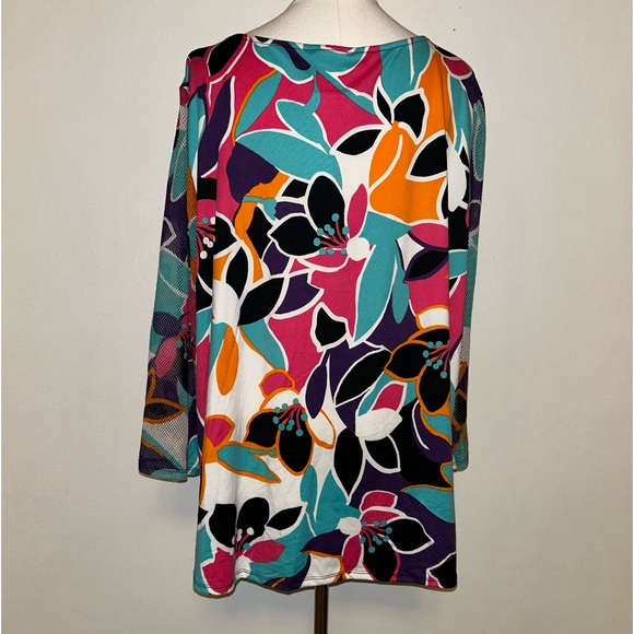 💘NWOT Ruby Rd. Netted Accent Top💘 - Picture 4 of 13